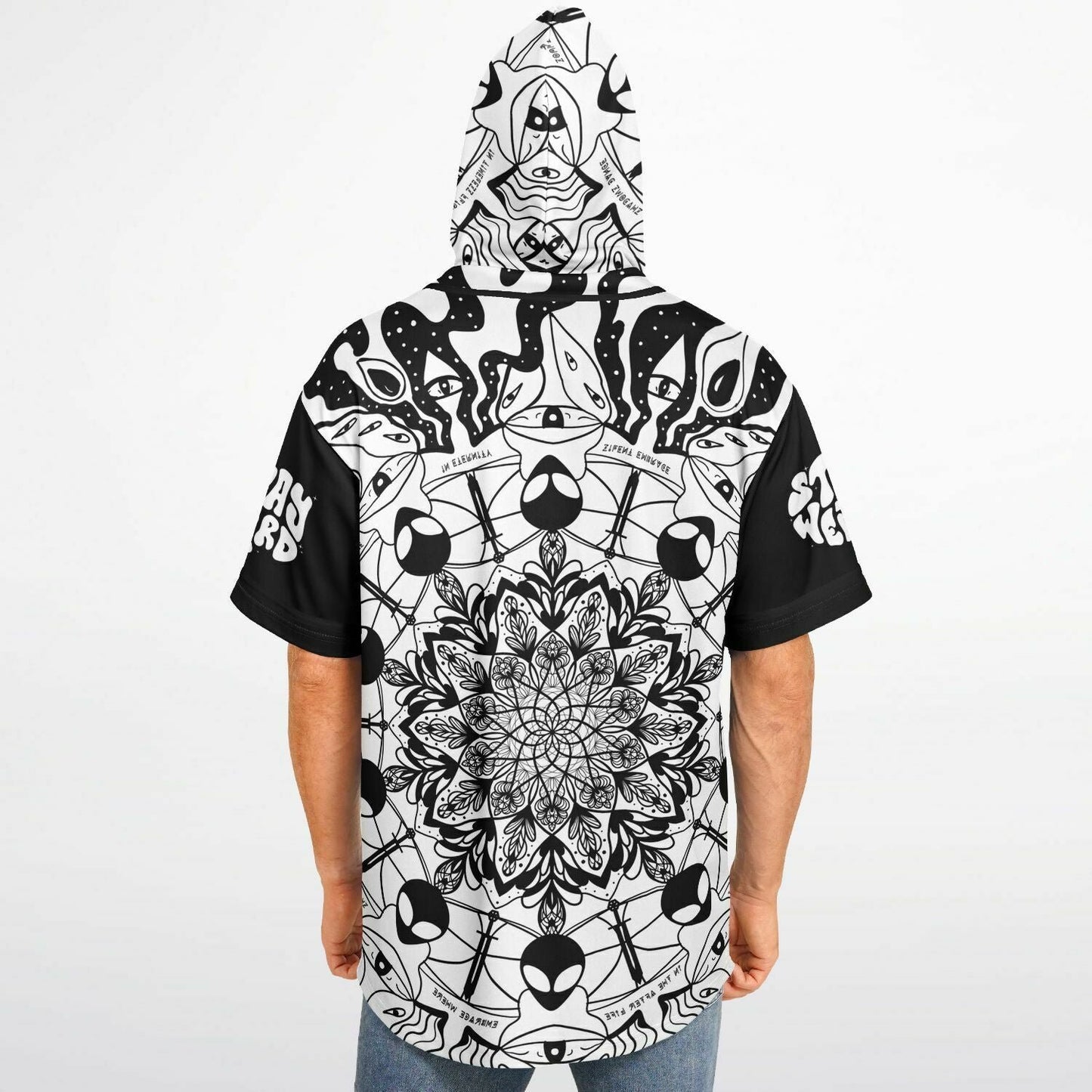 Stay Weird Hooded Baseball Jersey