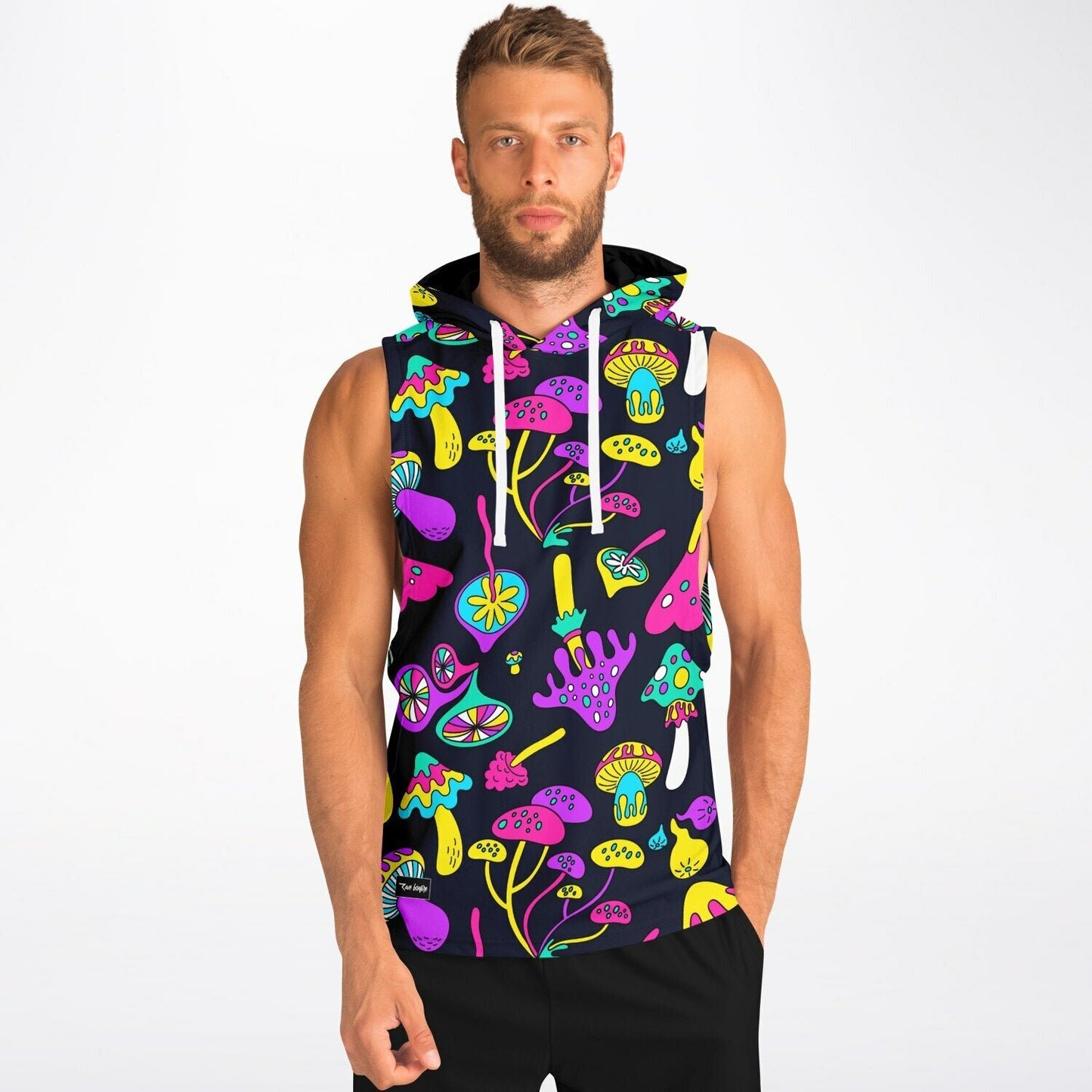 Acid Mushrooms Sleeveless Hoodie