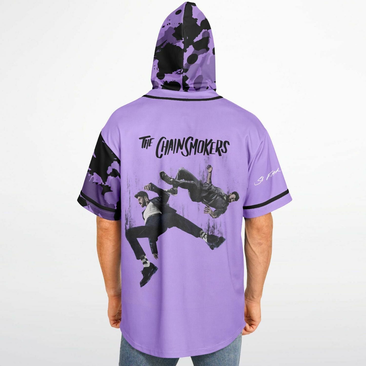 Chain custom Hooded Baseball Jersey