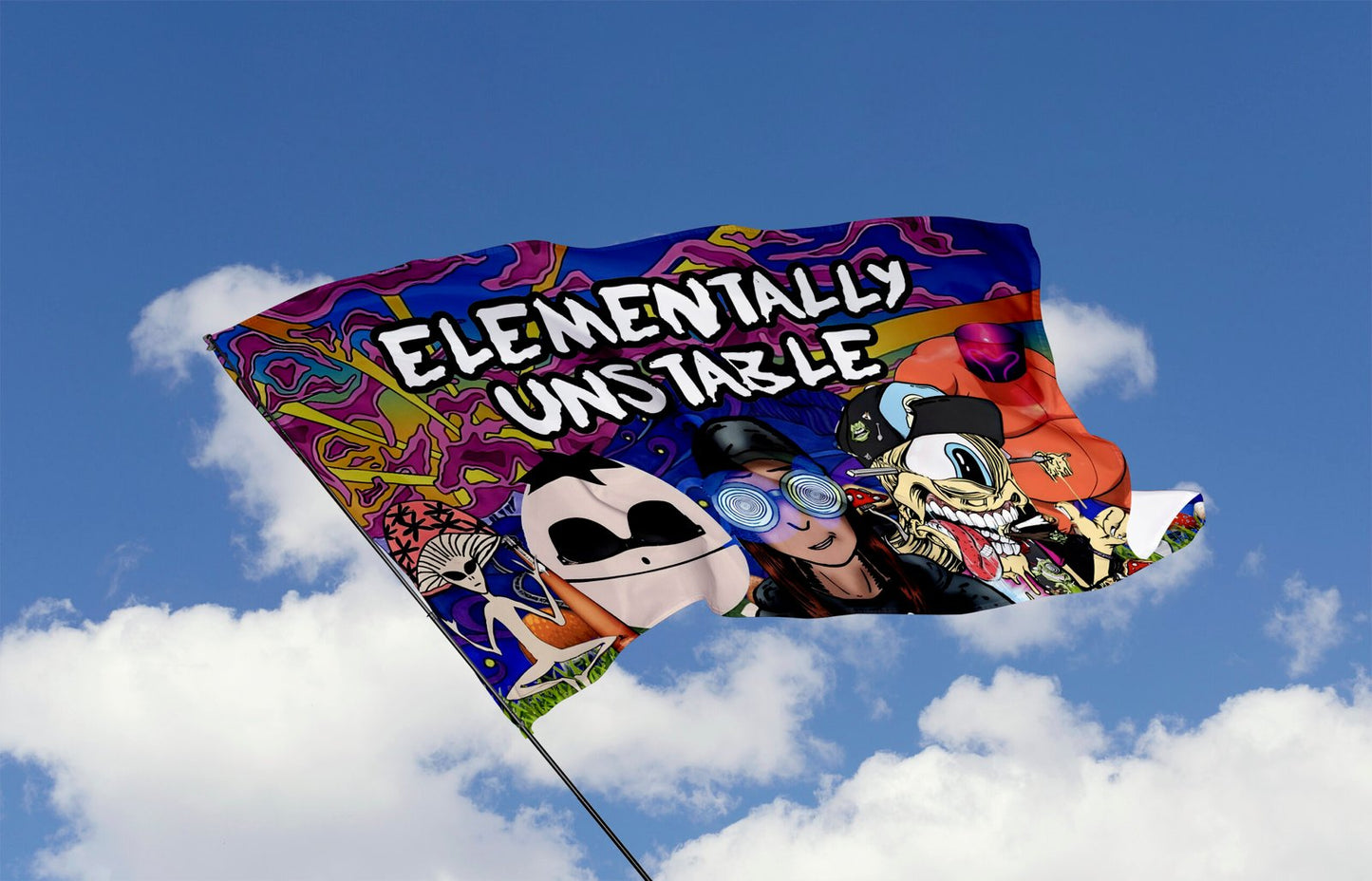 Elementally unstable rave flag