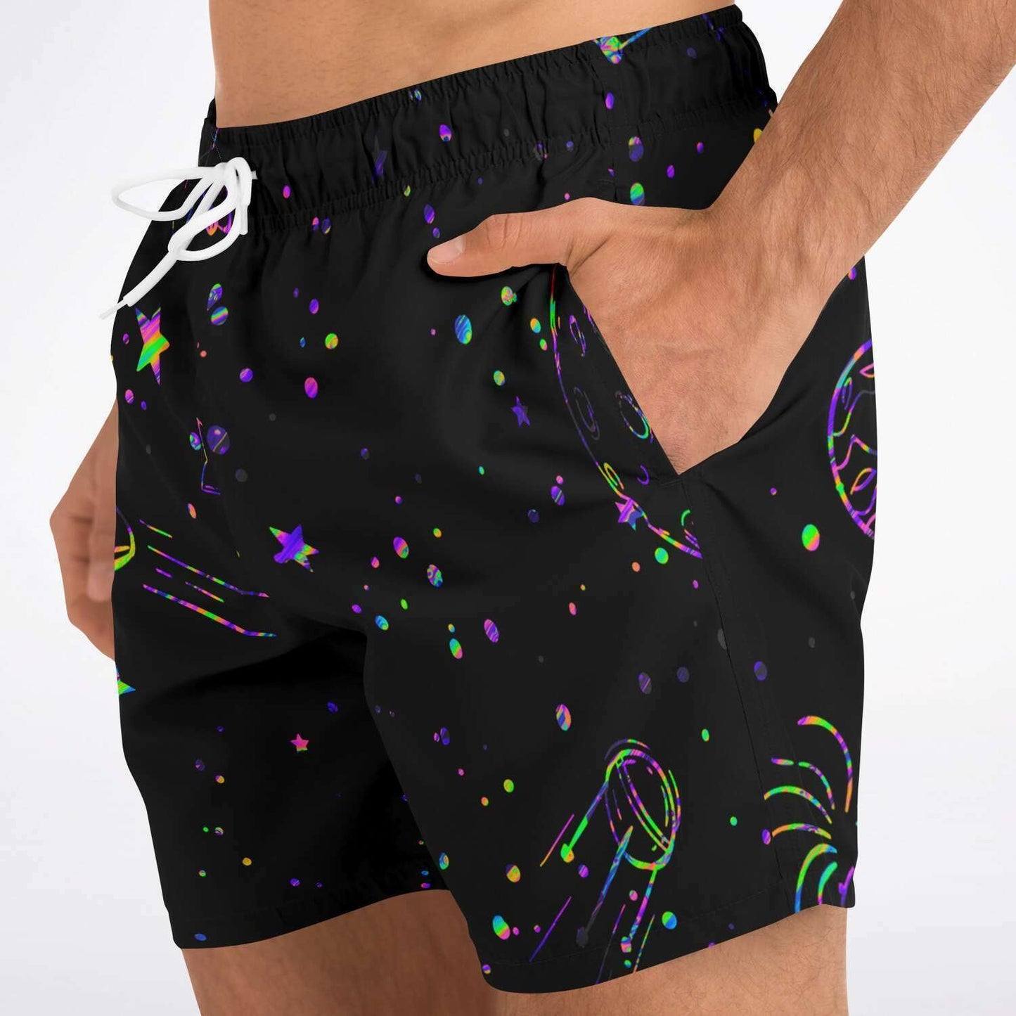 Colorful galaxy stars Swim trunks
