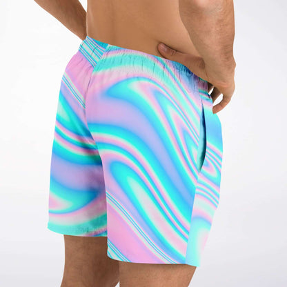 Abstract acid trip swim trunks