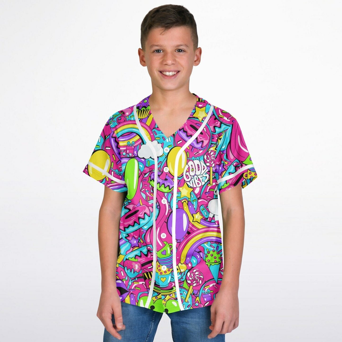 Good vibes Kids Baseball Jersey