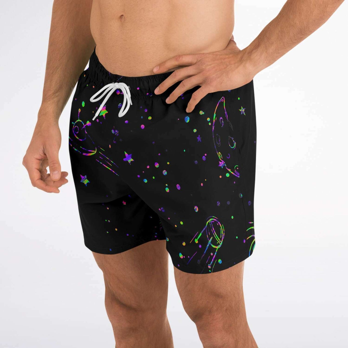 Colorful galaxy stars Swim trunks