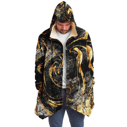 Marbled in gold hooded cloak