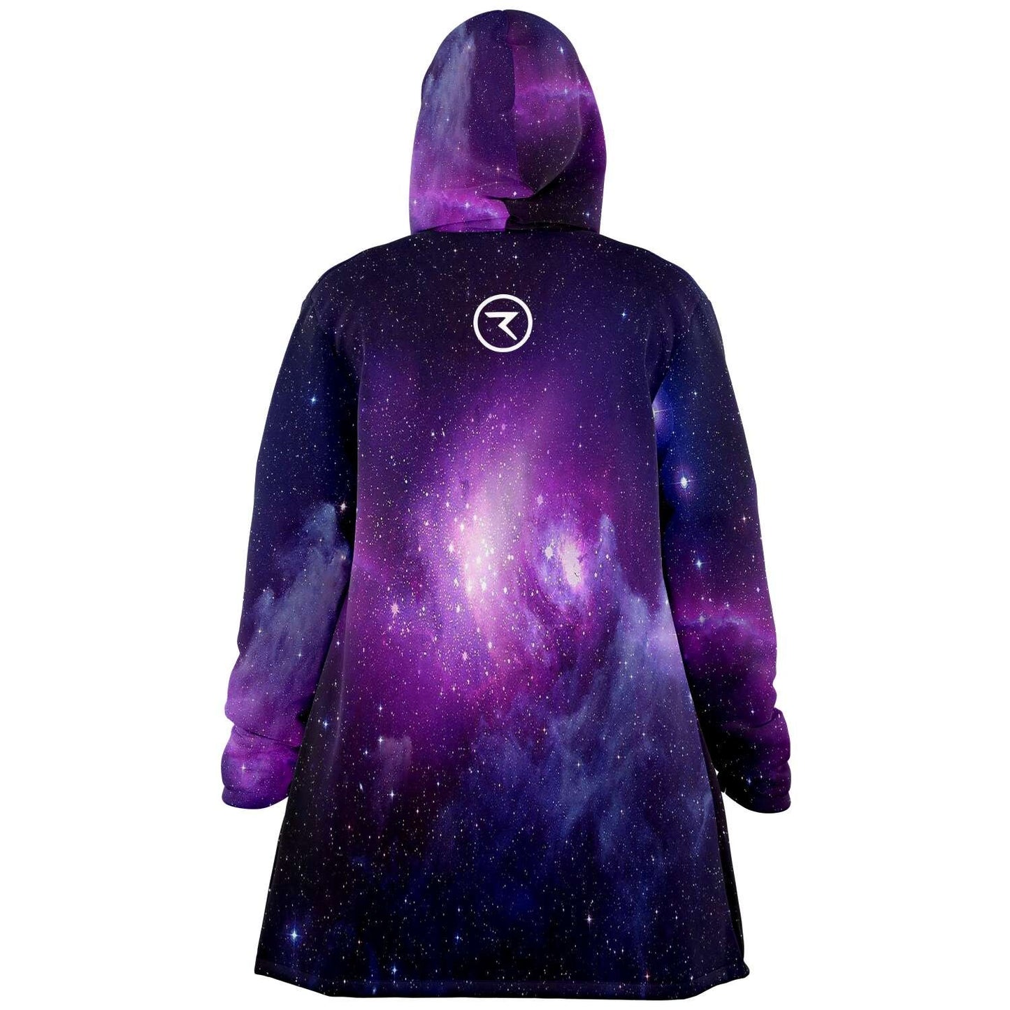 Purple galaxy hooded cloak