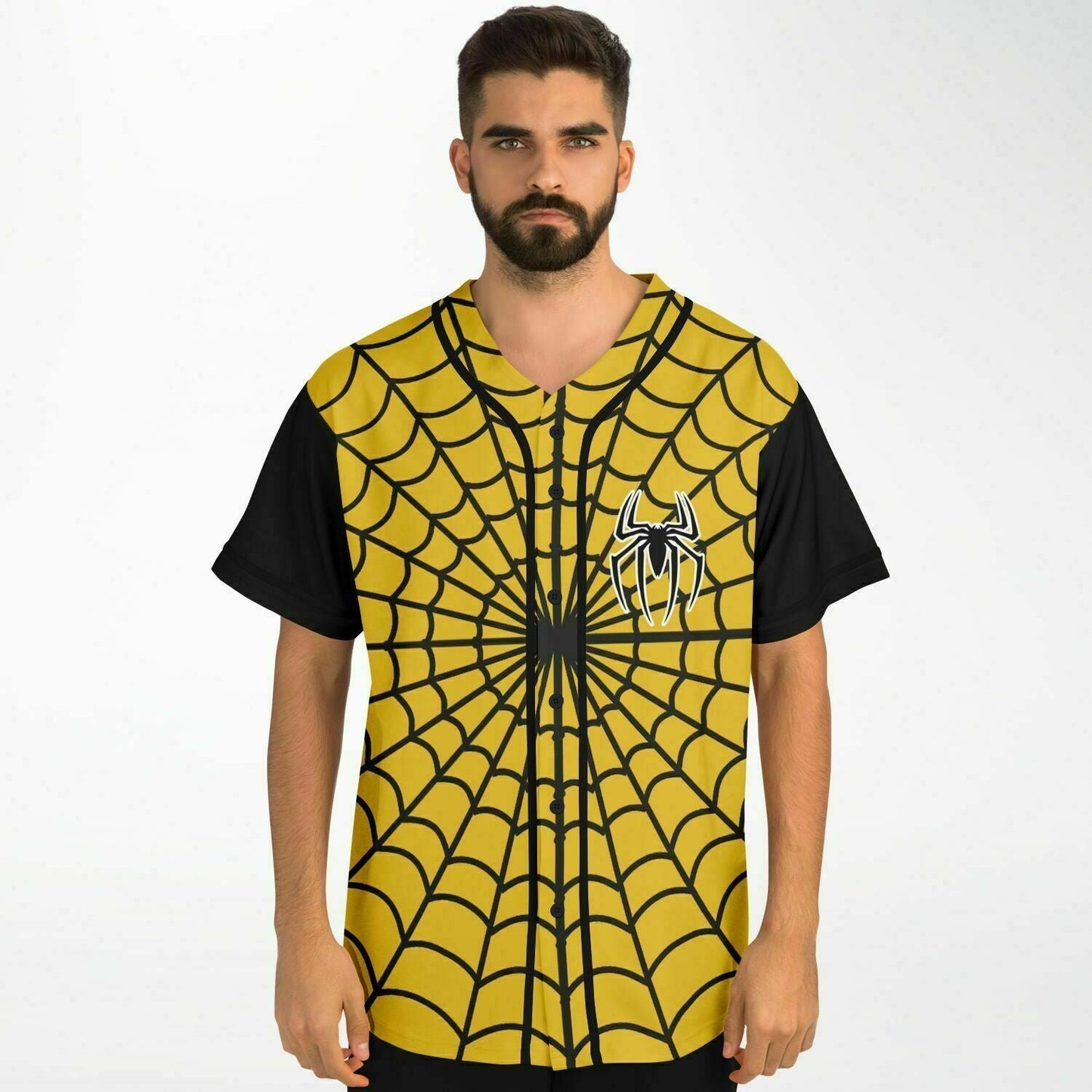Gold Spider-man baseball jersey
