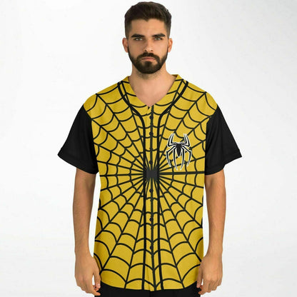 Gold Spider-man baseball jersey