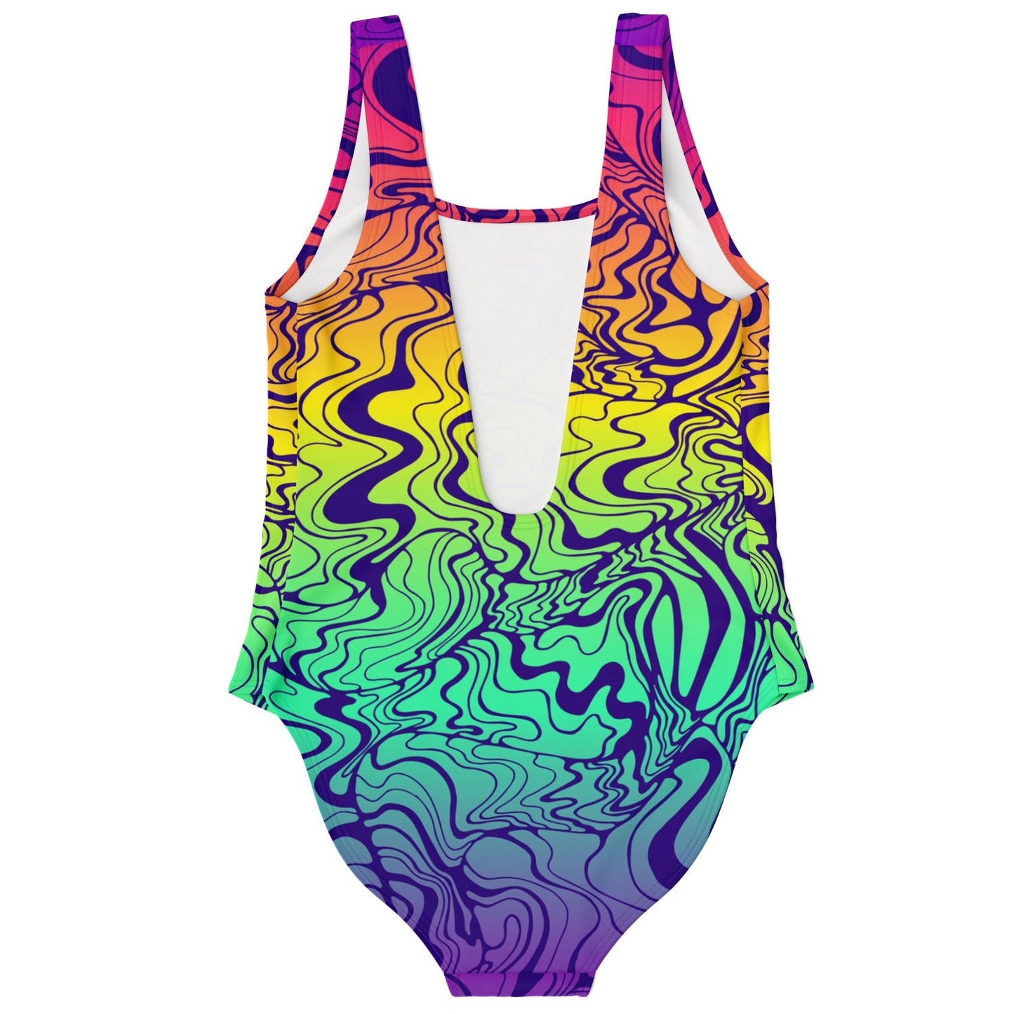 Trippy lines rave bodysuit
