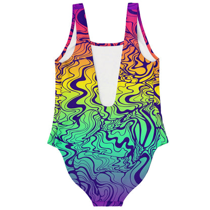 Trippy lines rave bodysuit