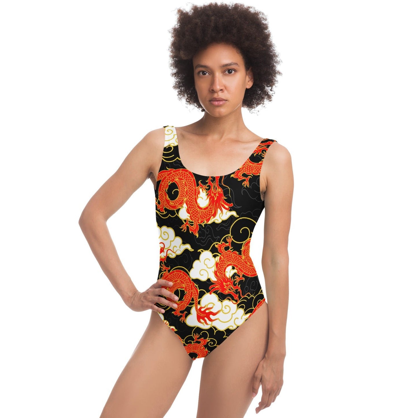 Chinese dragons rave bodysuit