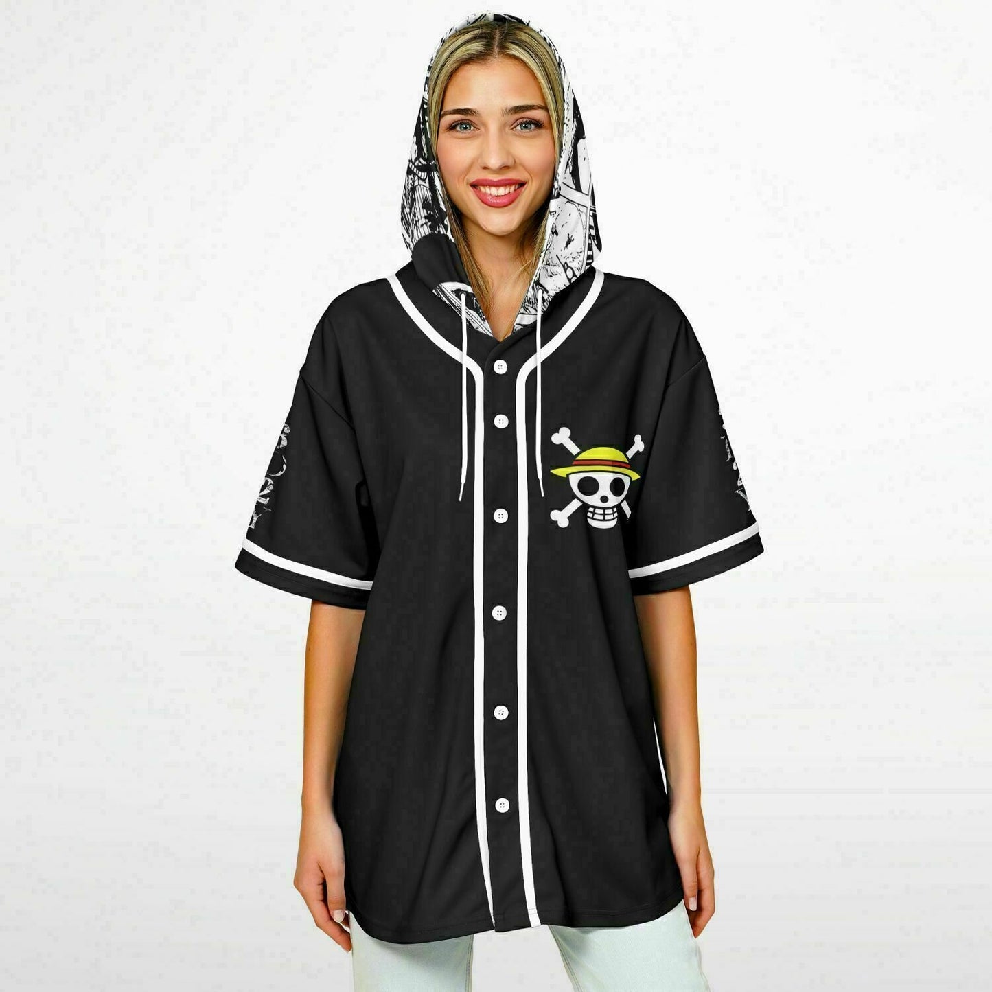 One piece Hooded Baseball jersey