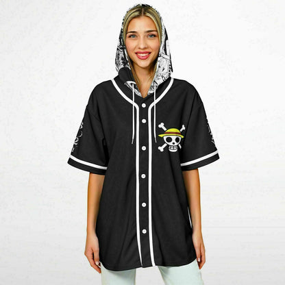 One piece Hooded Baseball jersey