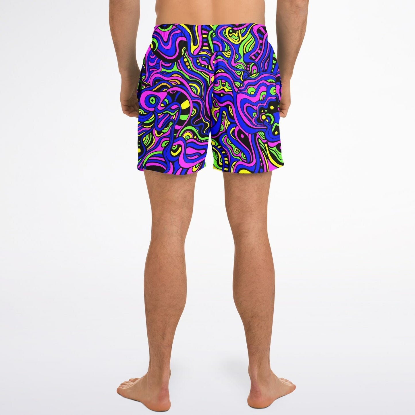 Psychedelic swim trunks