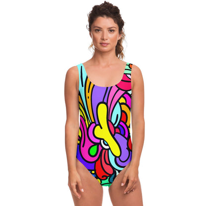 Trippy flowers rave bodysuit
