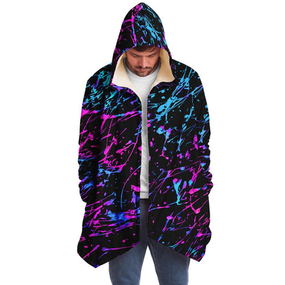 Splashed hooded cloak