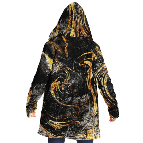 Marbled in gold hooded cloak