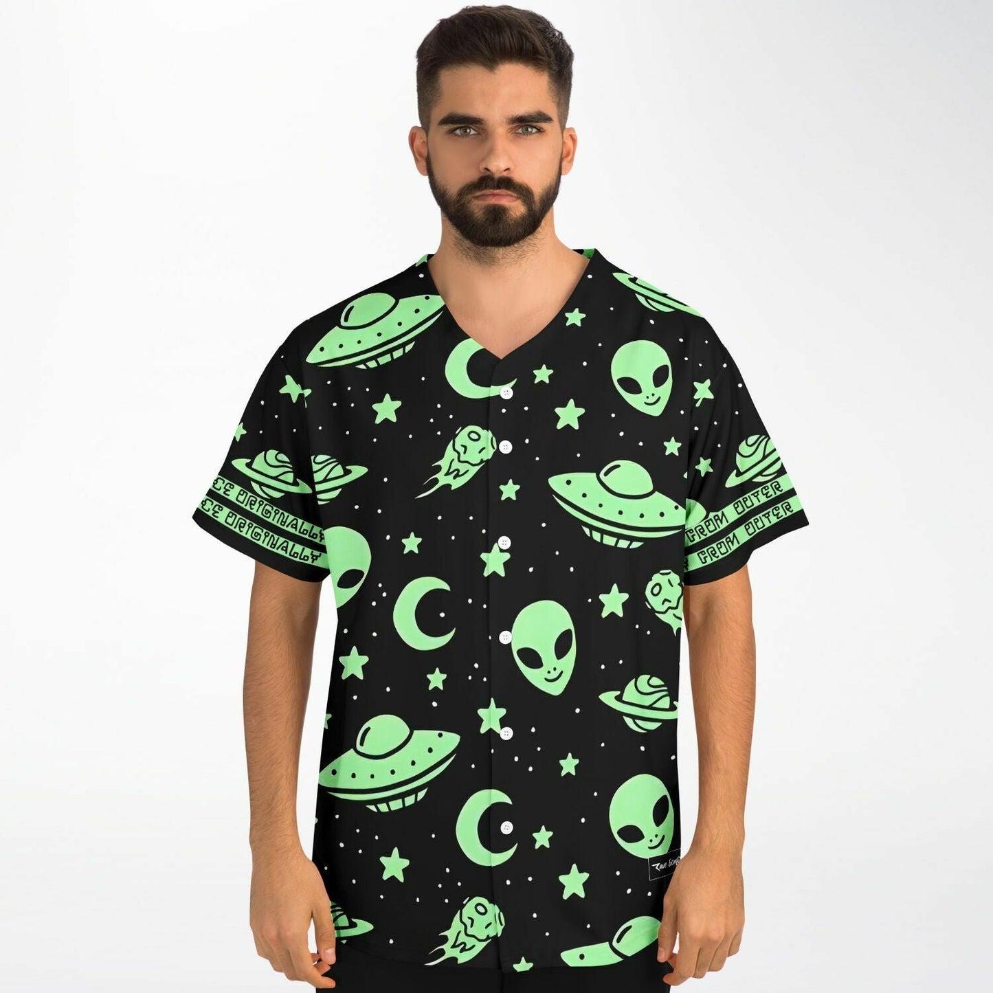 Originally from outer space baseball jersey