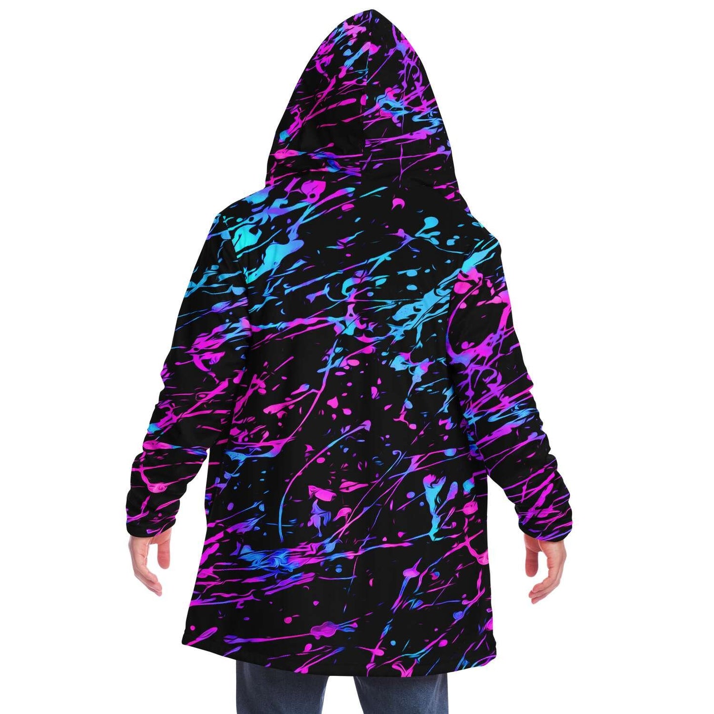 Splashed hooded cloak