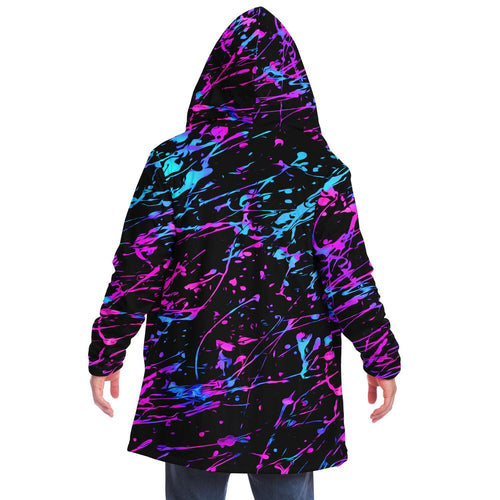 Splashed hooded cloak
