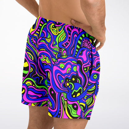 Psychedelic swim trunks