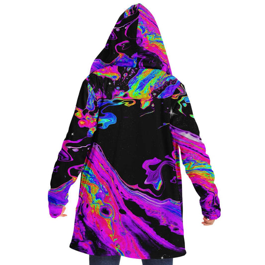 Acid drip hooded cloak