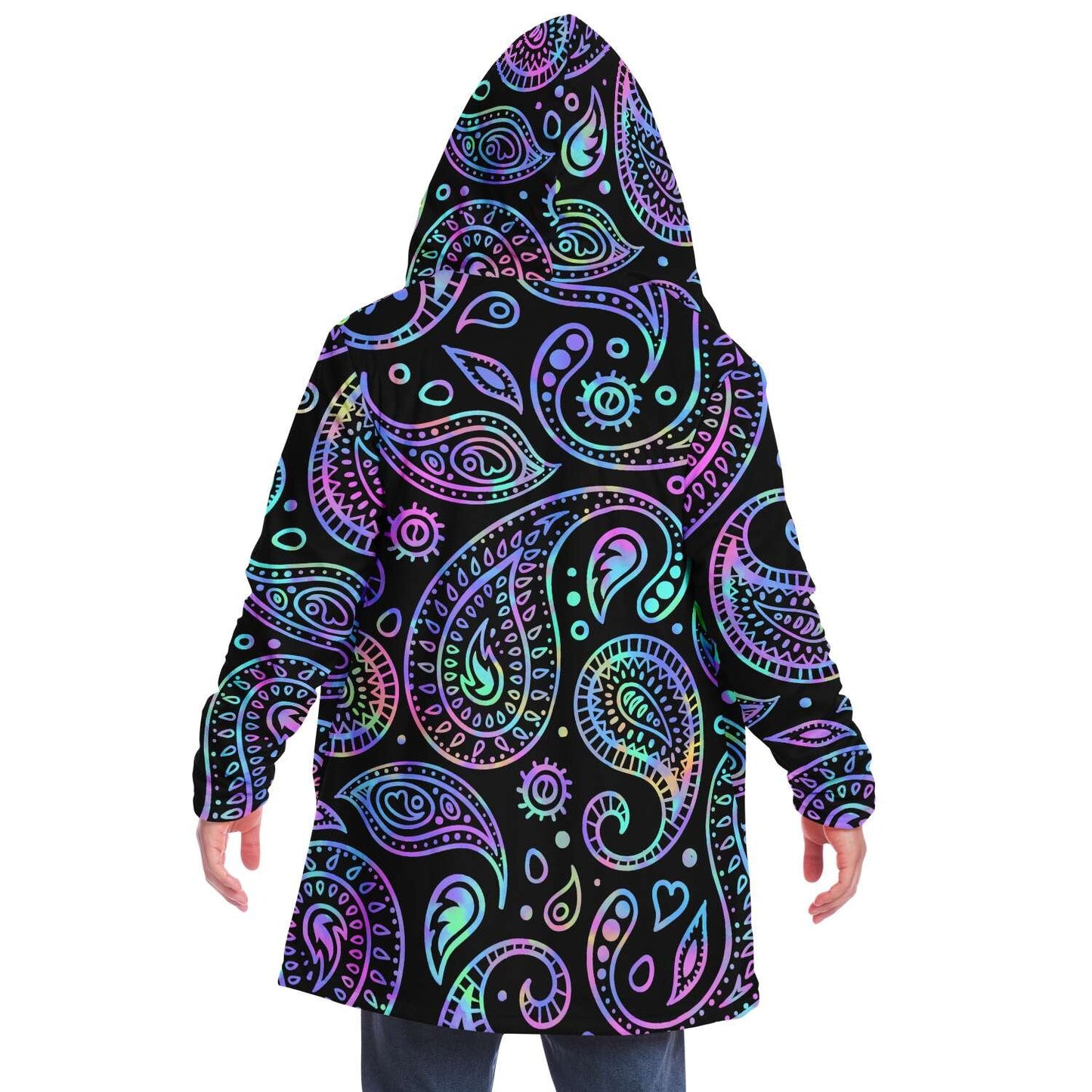 Colorful paisley hooded cloak