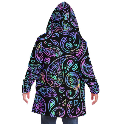 Colorful paisley hooded cloak