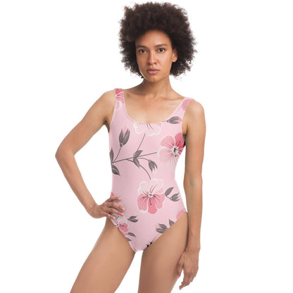 Pink flowers rave bodysuit