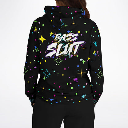 Bass slut all over print hoodie