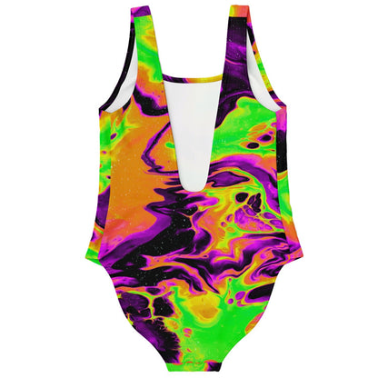 Oil silk rave bodysuit
