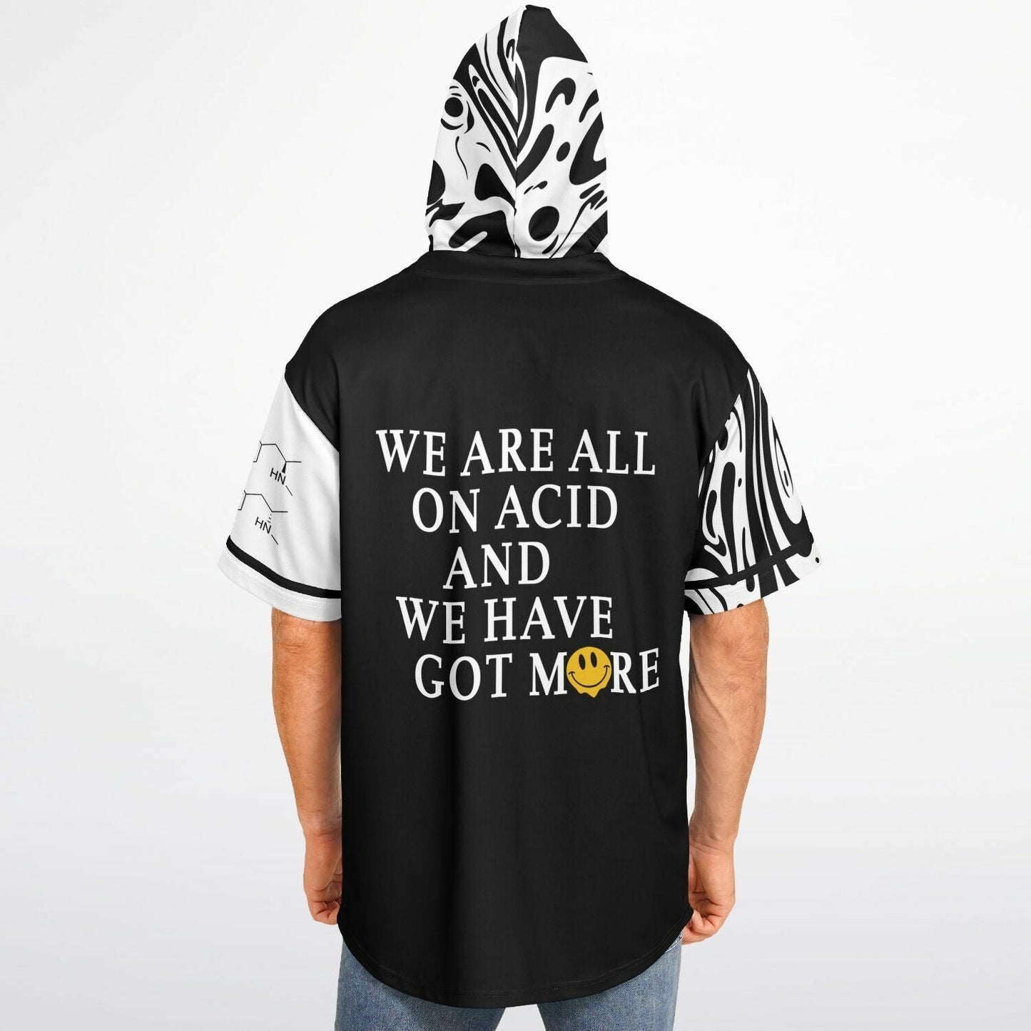 We are all on acid Hooded Baseball Jersey