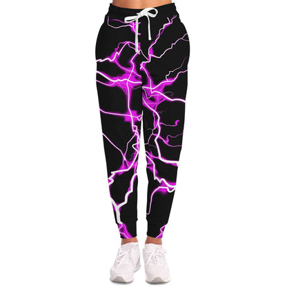 Pink electric bolt jogger
