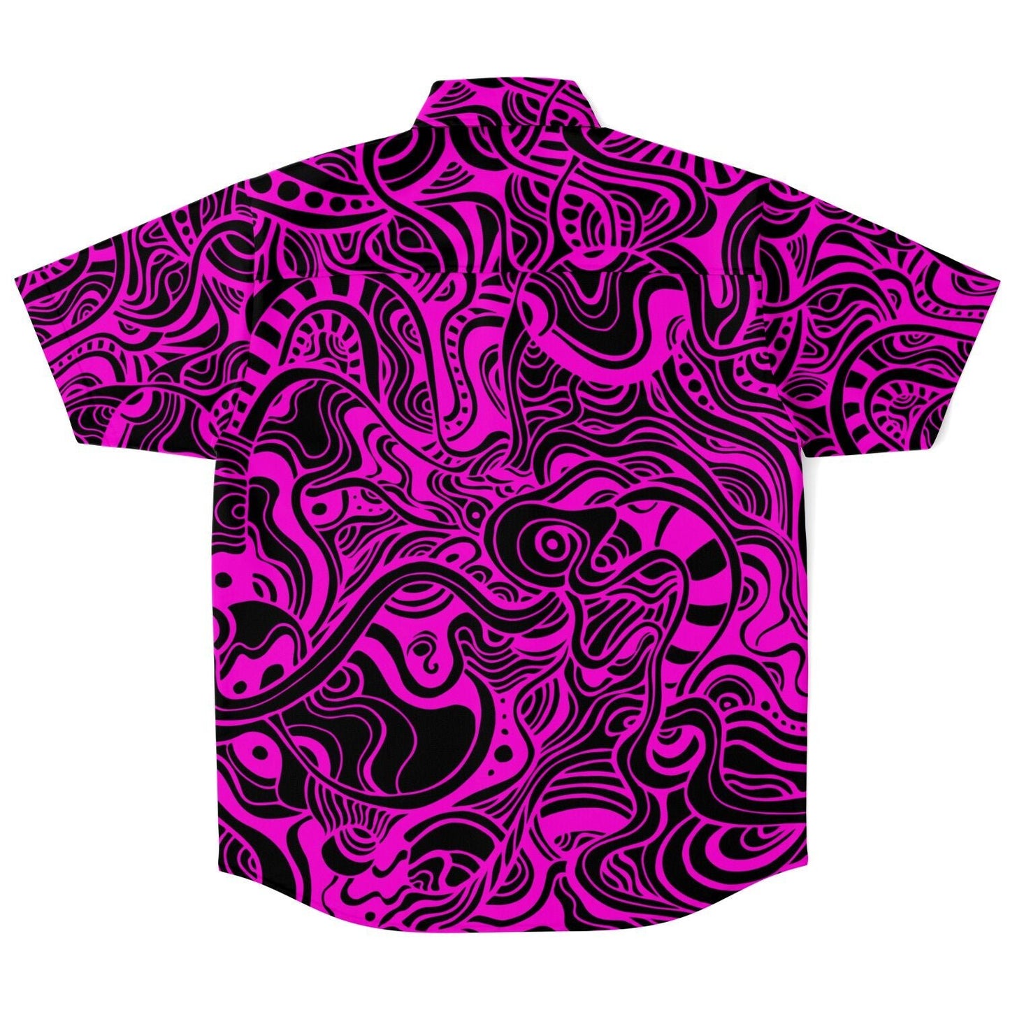 Trippy pink doddles buttons up