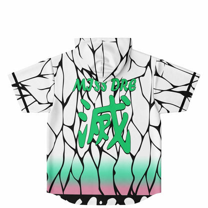 Shinobu Kochō clock  Hooded Baseball Jersey