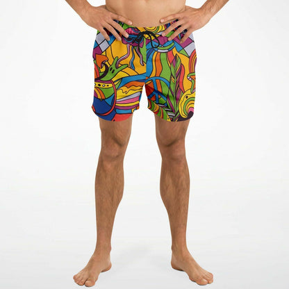 Colorful trippy Swim trunk