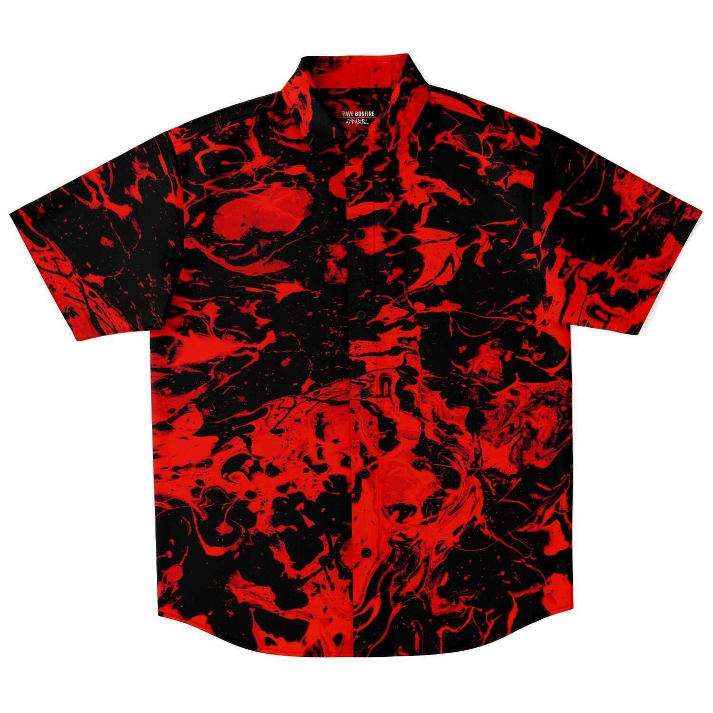B&R trippy short sleeve button down shirt