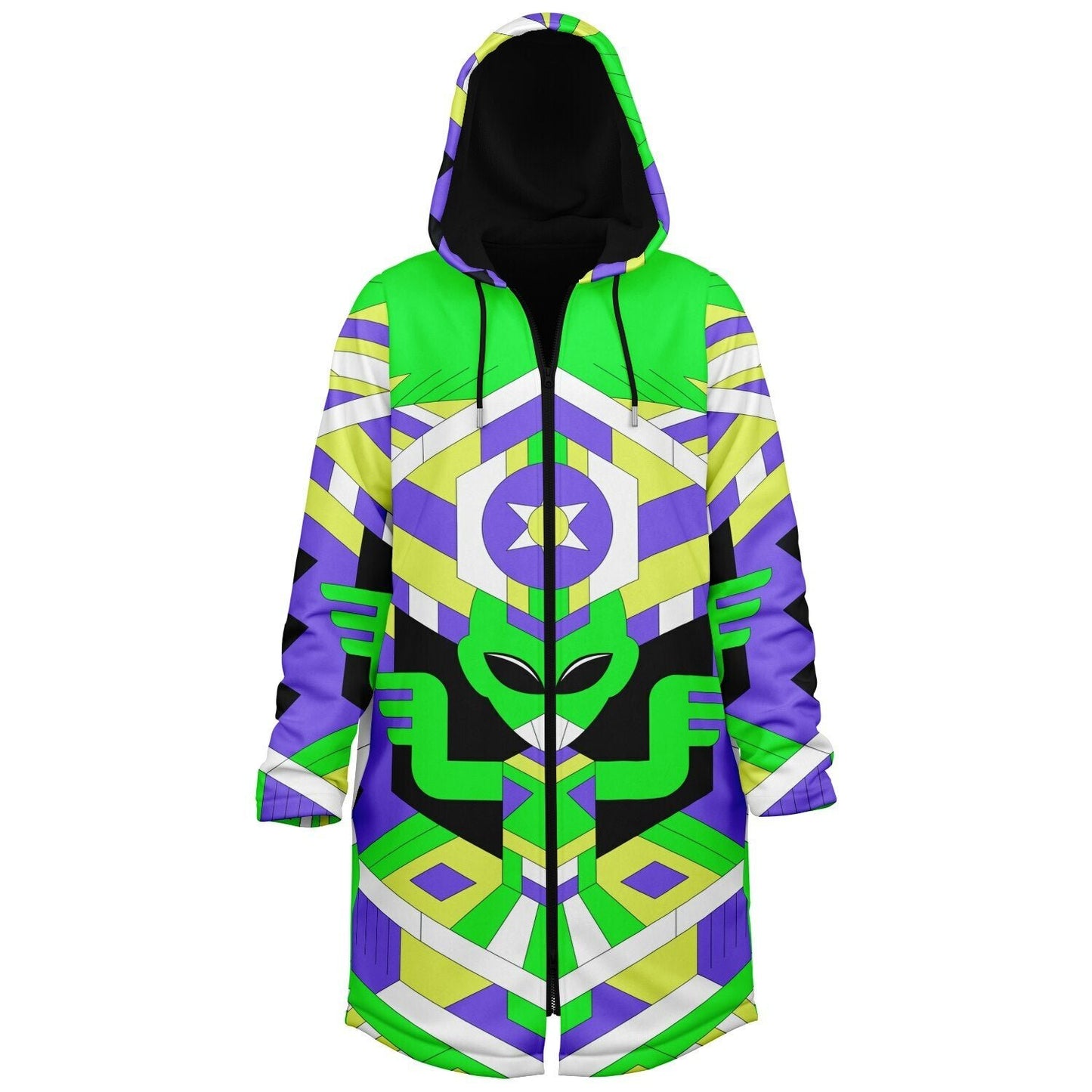 Alien pattern Zipper Cloak