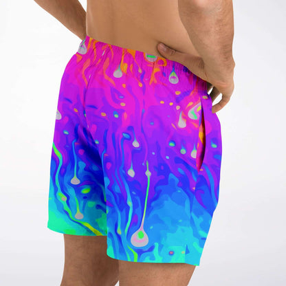 Rainbow acid trip swim trunks