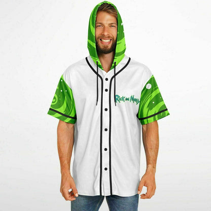Rick and Morty hooded jersey shirt