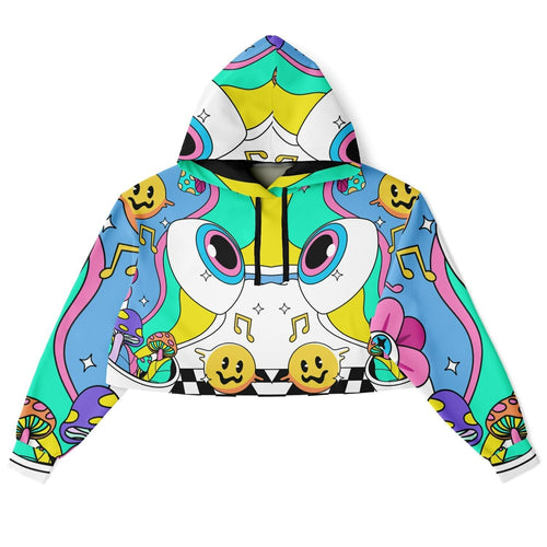 Trippy cropped hoodie