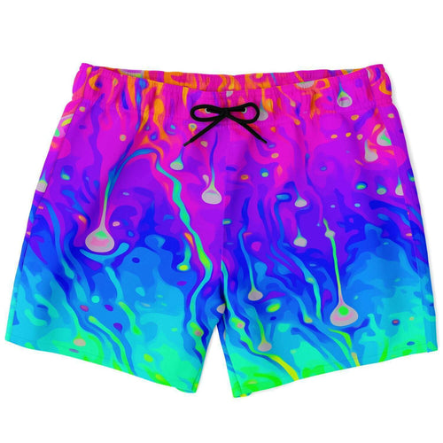 Rainbow acid trip swim trunks