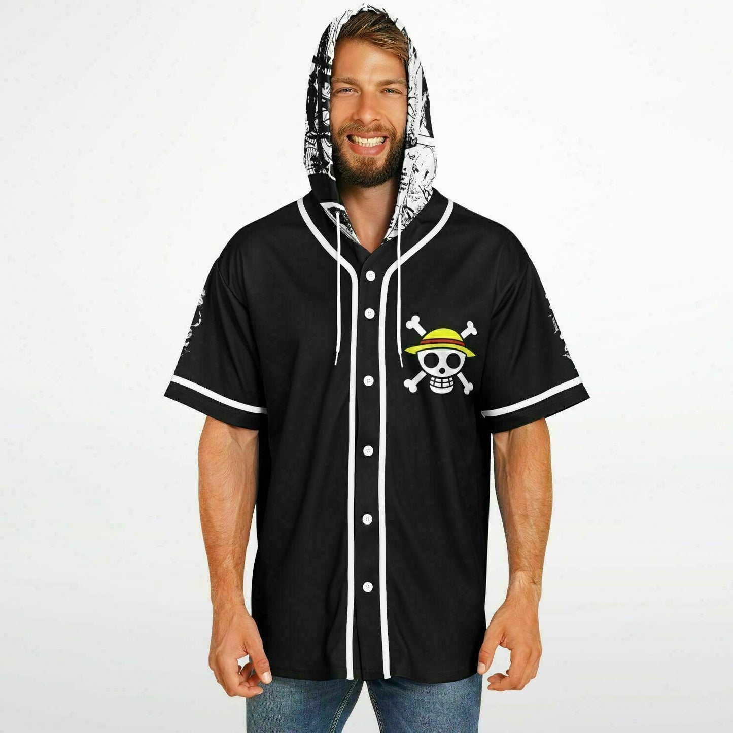 One piece Hooded Baseball jersey