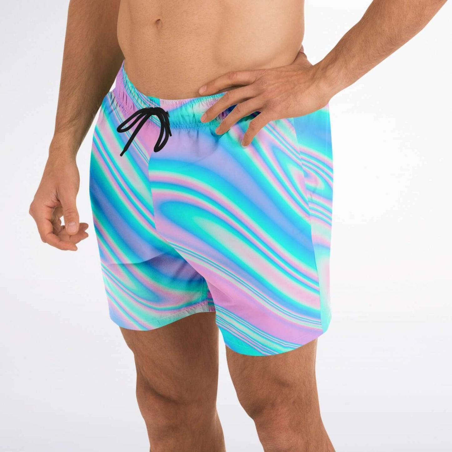 Abstract acid trip swim trunks