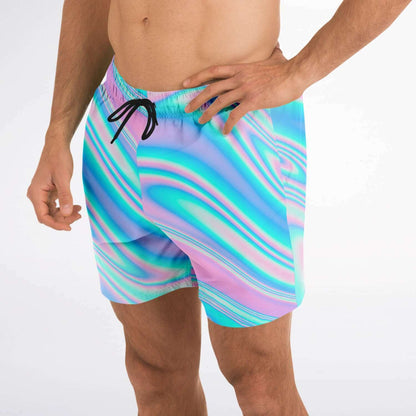 Abstract acid trip swim trunks