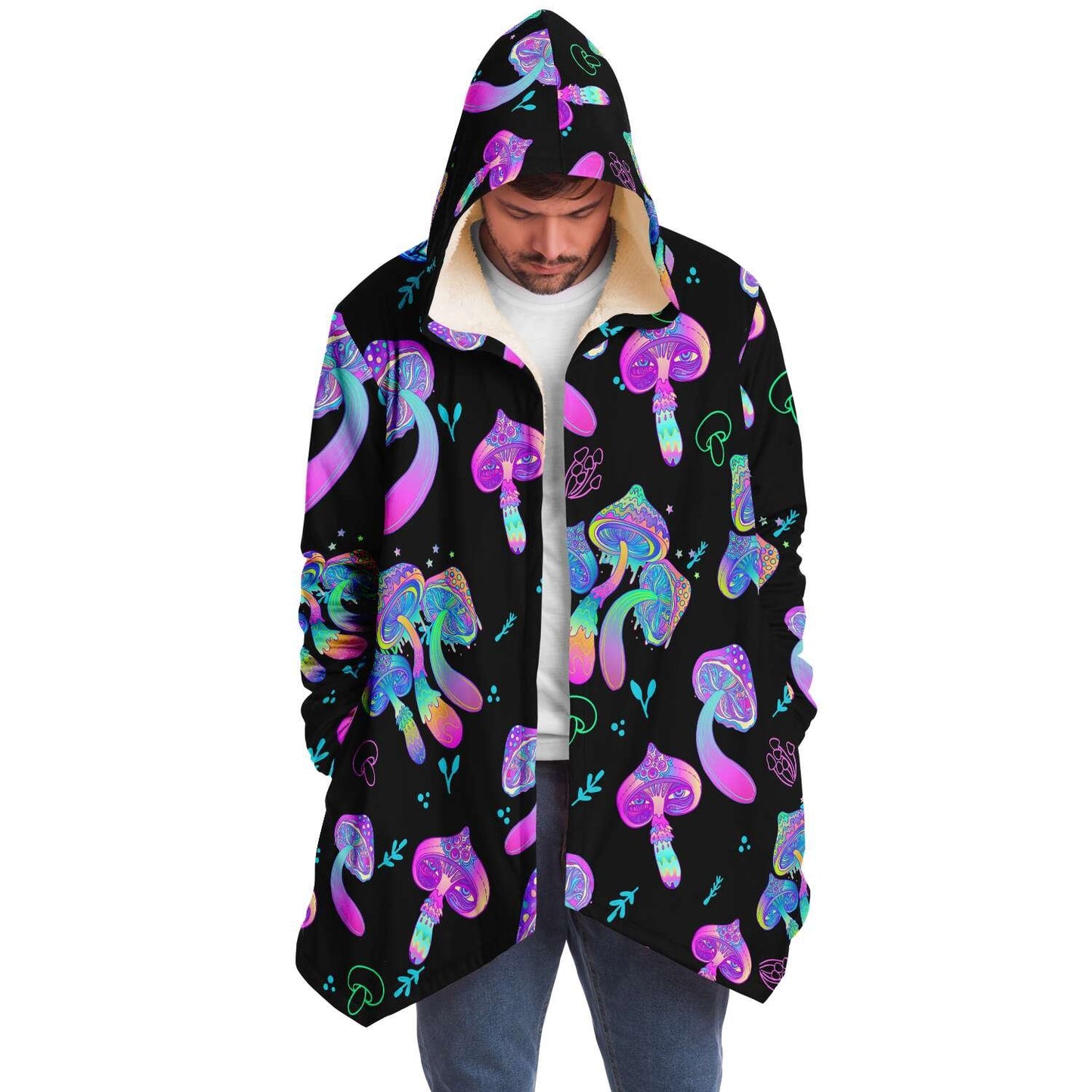 Mushrooms forest hooded cloak