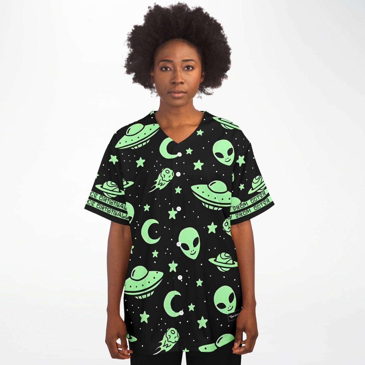 Originally from outer space baseball jersey