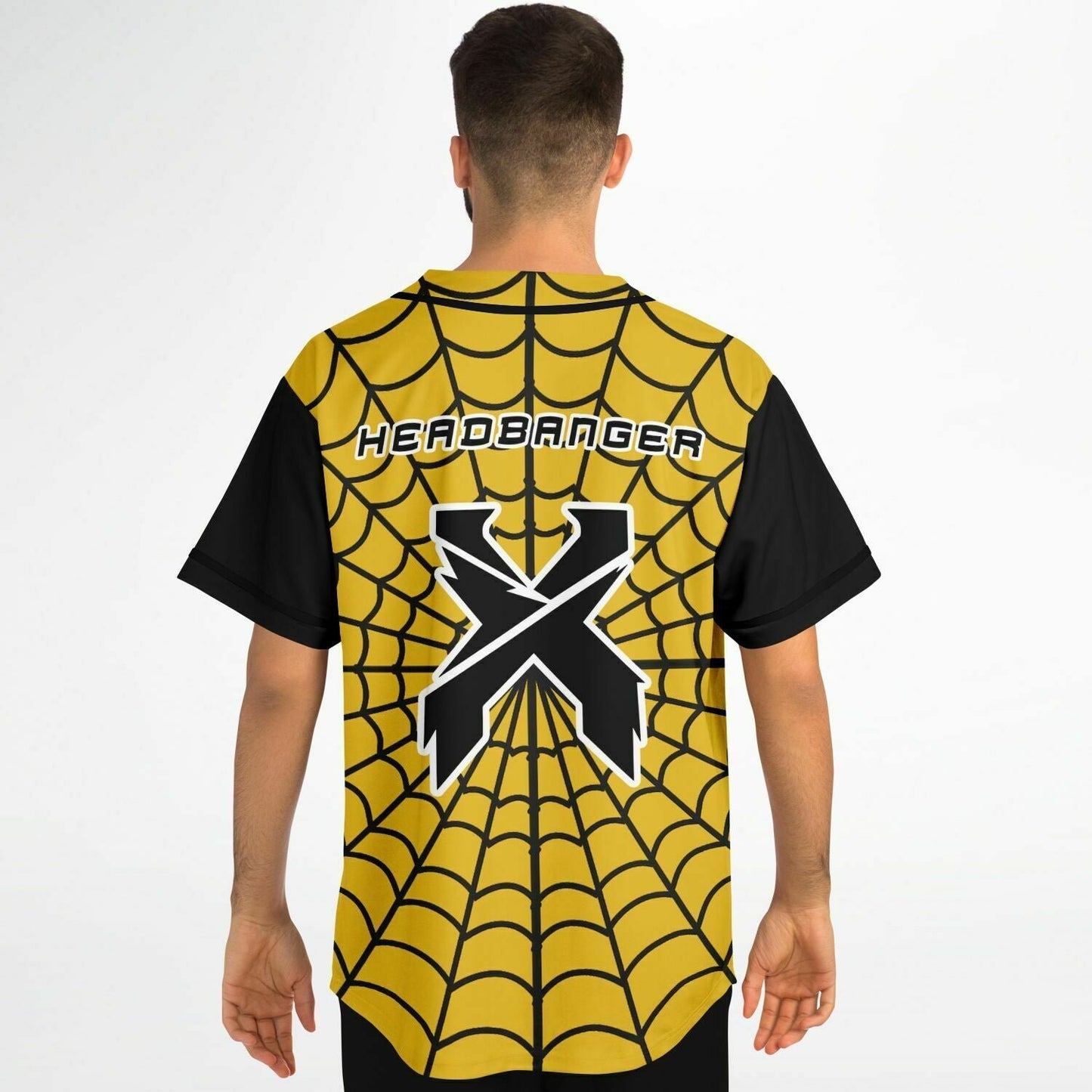 Gold Spider-man baseball jersey