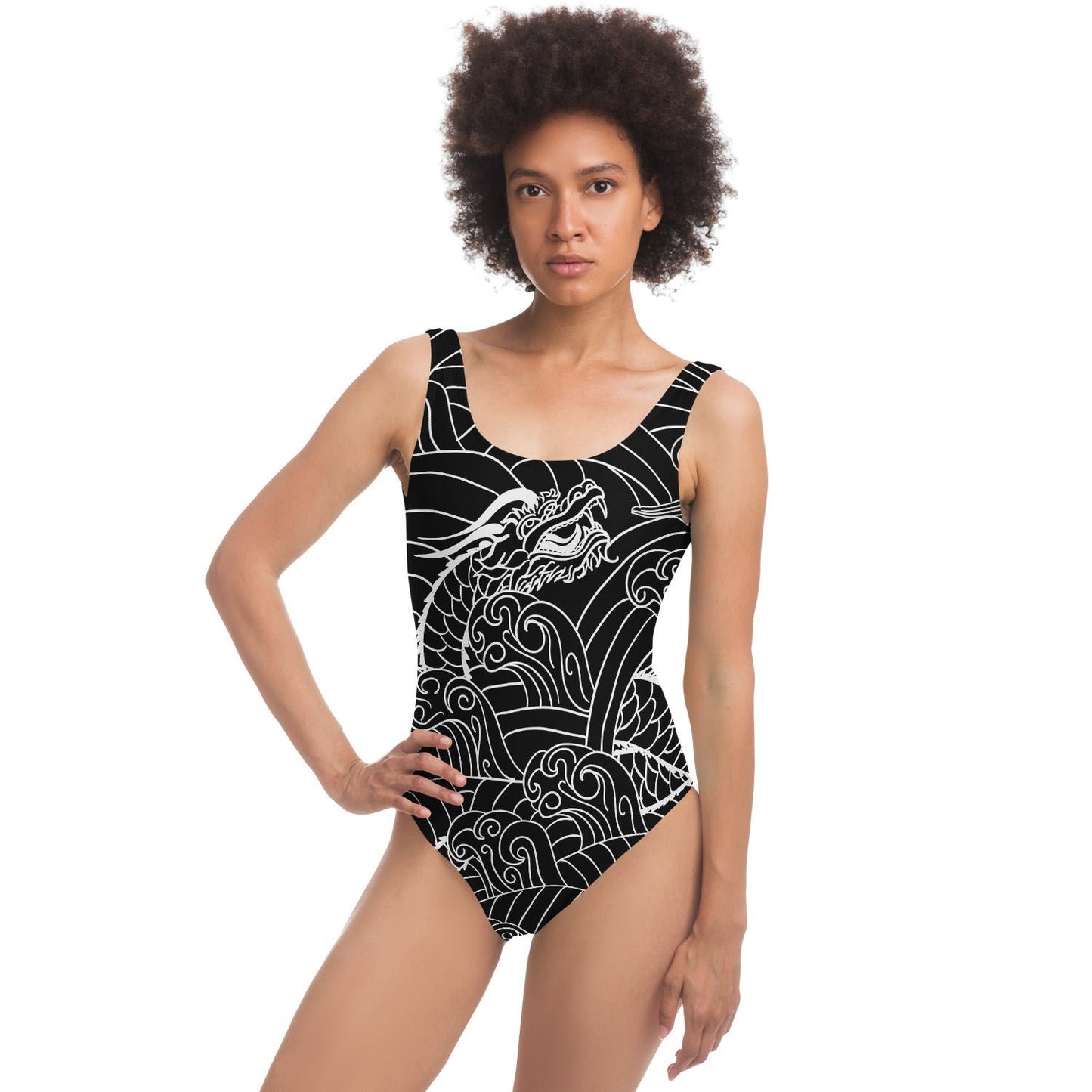 Japanese waves rave bodysuit