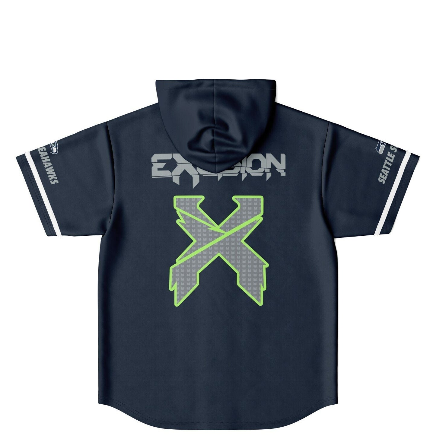 Sea x custom Hooded Baseball Jersey